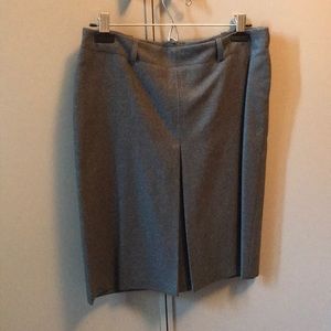 Grey wool skirt.